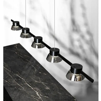 black strip chandelier 5 light living room pendant light