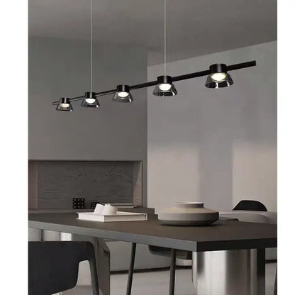 black strip chandelier 5 light living room pendant light