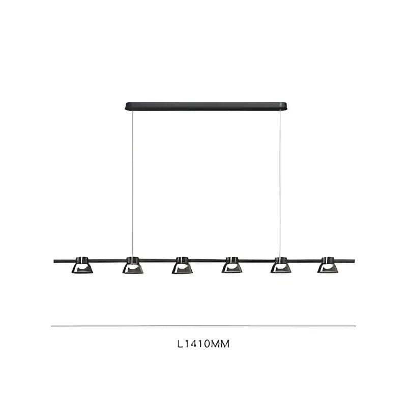 black strip chandelier 5 light living room pendant light
