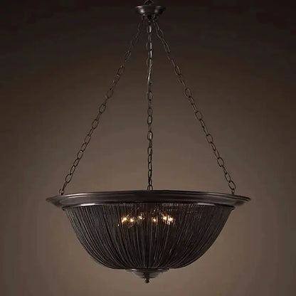 Decorbites black tassel ceiling chandelier living room pendant light