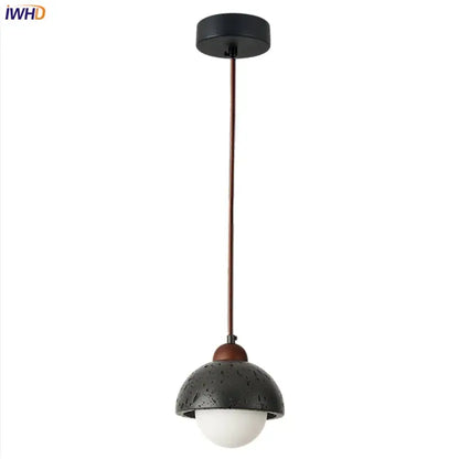 black travertine led pendant lamp for dining room