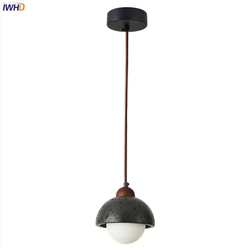 black travertine led pendant lamp for dining room