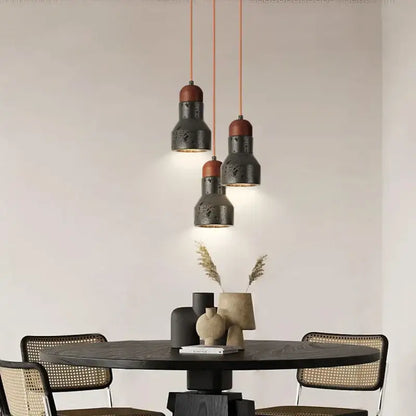 black travertine led pendant lamp for dining room