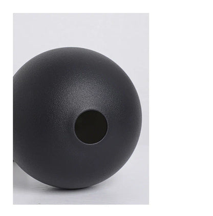 DecorBites™ Black & White Ceramic Round Vase