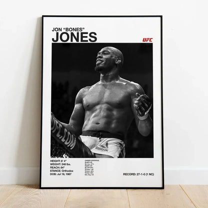 DecorBites™ Black & White UFC Canvas Print for Gym Decor