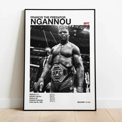 DecorBites™ Black & White UFC Canvas Print for Gym Decor