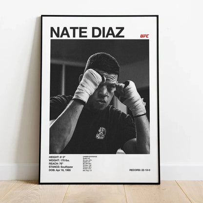 DecorBites™ Black & White UFC Canvas Print for Gym Decor