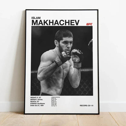 DecorBites™ Black & White UFC Canvas Print for Gym Decor