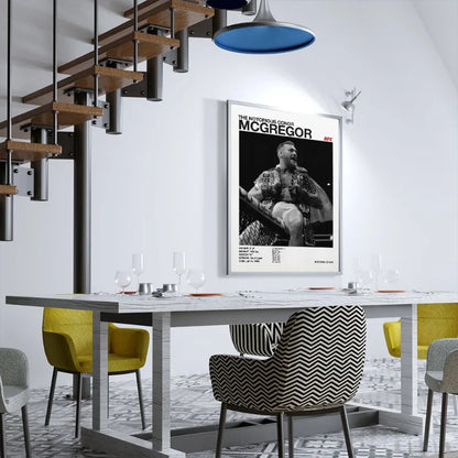 DecorBites™ Black & White UFC Canvas Print for Gym Decor