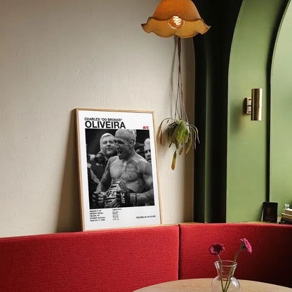 DecorBites™ Black & White UFC Canvas Print for Gym Decor