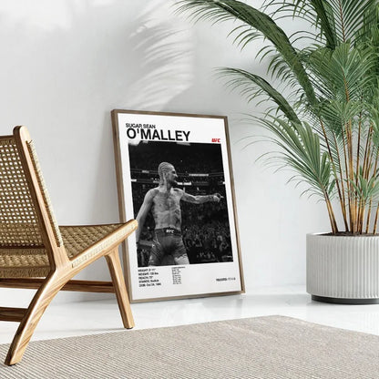 DecorBites™ Black & White UFC Canvas Print for Gym Decor