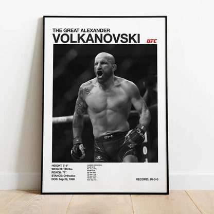 DecorBites™ Black & White UFC Canvas Print for Gym Decor