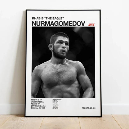 DecorBites™ Black & White UFC Canvas Print for Gym Decor