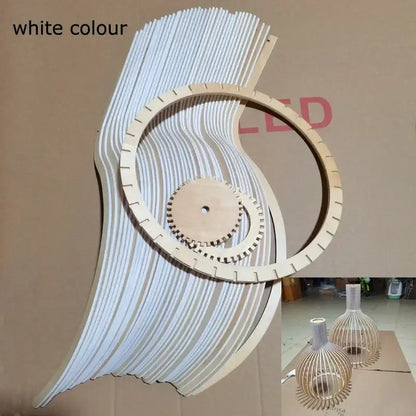 black wood cage chandelier spherical living room lamp