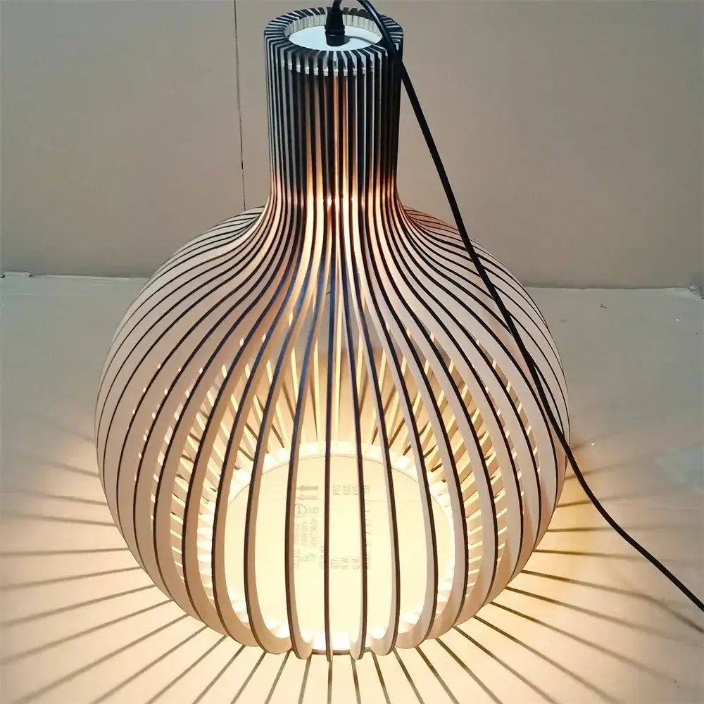black wood cage chandelier spherical living room lamp