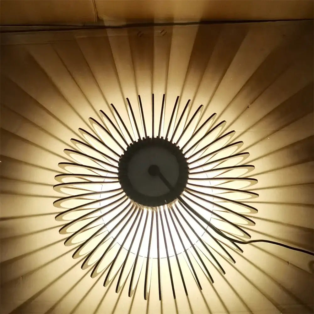 black wood cage chandelier spherical living room lamp