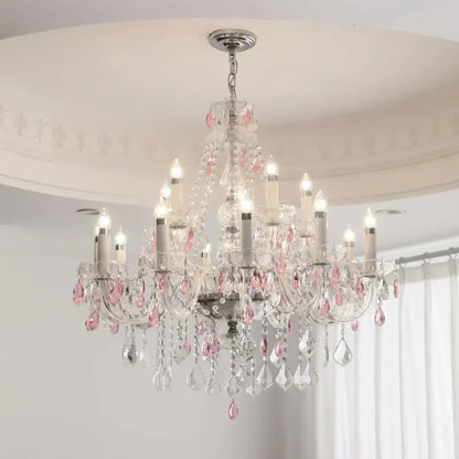blue crystal chandelier living room teal pendant light