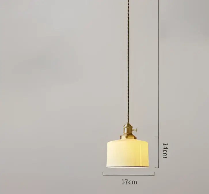 blue glass pendant light with black lace for bedroom