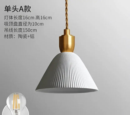 blue glass pendant light with gold lace for dining room