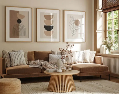 Modern bohemia white ceramic vase wall art set living room