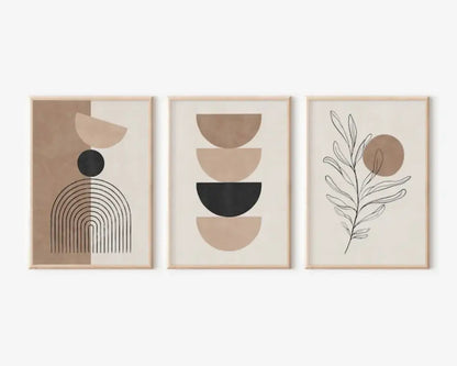 Modern bohemia white ceramic vase wall art set living room