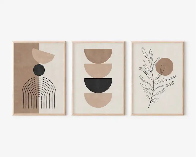 Modern bohemia white ceramic vase wall art set living room