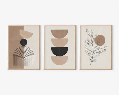 Modern bohemia white ceramic vase wall art set living room