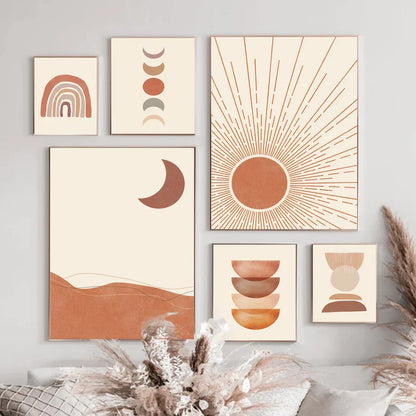 DecorBites™ Bohemian Wall Art Canvas Painting - Abstract Geometry