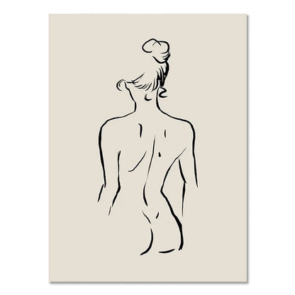 DecorBites™ Boho Geometric Line Canvas Wall Art