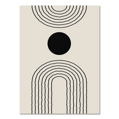 DecorBites™ Boho Geometric Line Canvas Wall Art