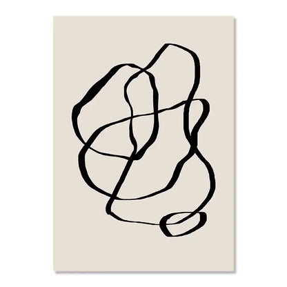 DecorBites™ Boho Geometric Line Canvas Wall Art