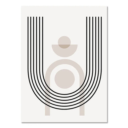 DecorBites™ Boho Geometric Line Canvas Wall Art