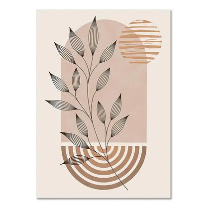 Boho light nordic minimalist canvas wall art set living room