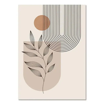 Boho light nordic minimalist canvas wall art set living room