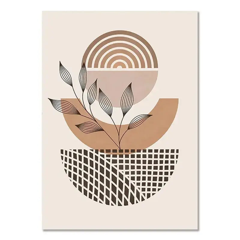 Boho light nordic minimalist canvas wall art set living room