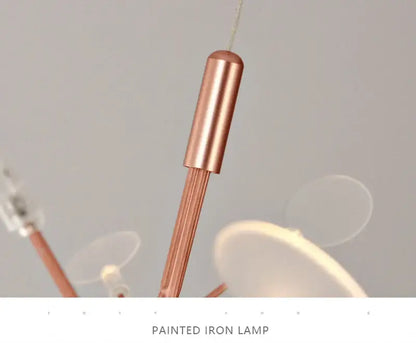 Modern rose gold & black branch design chandelier – living room light