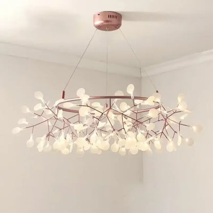Modern rose gold & black branch design chandelier – living room light
