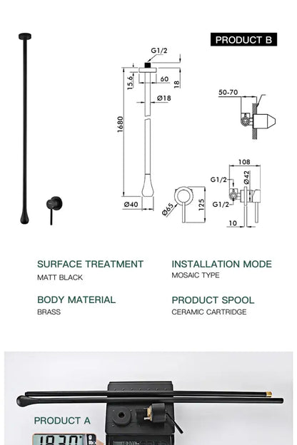 Modern brass black single handle faucet bathroom pendant light