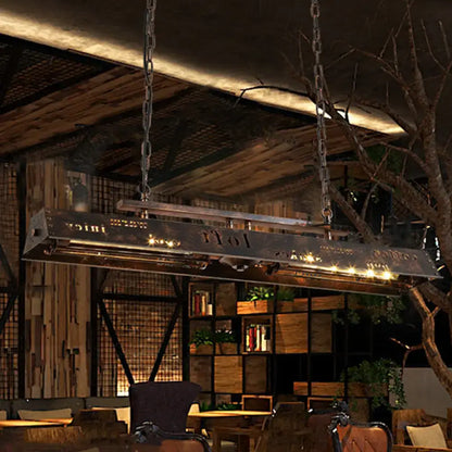 Industrial brass island pendant light kitchen etched metal lamp