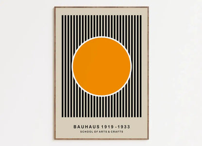 Mid century bauhaus navy & coral geometric canvas art living room