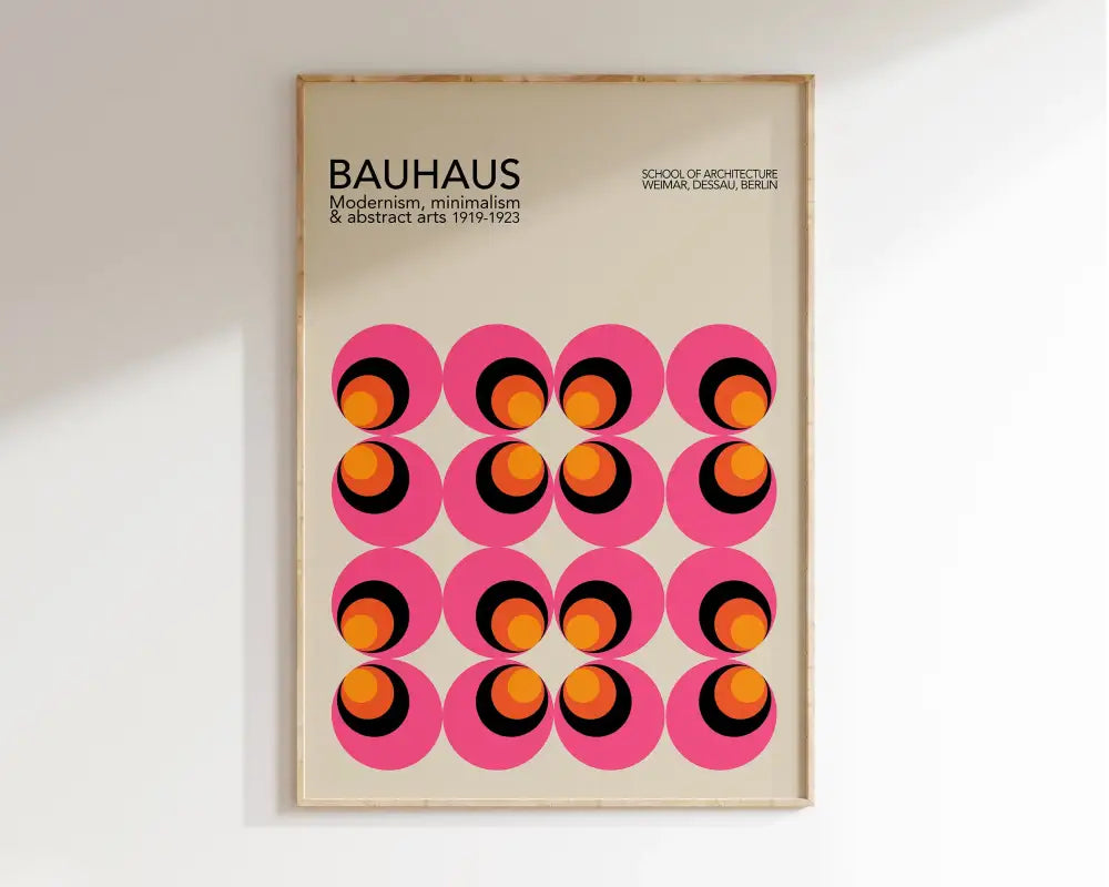 Bauhaus red & blue geometric eye canvas print living room wall art