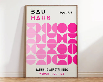 Bauhaus red & blue geometric eye canvas print living room wall art