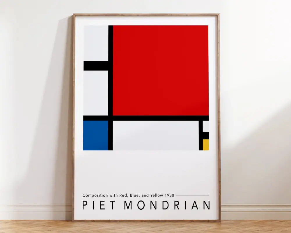 Bauhaus red & blue geometric eye canvas print living room wall art