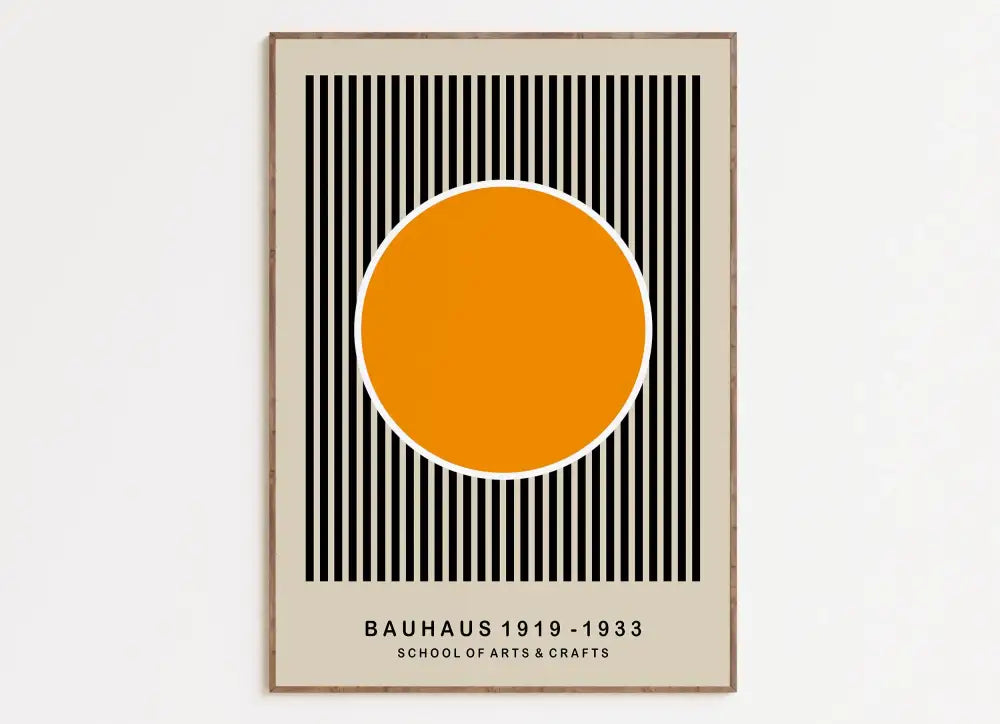 Bauhaus red & blue geometric eye canvas print living room wall art