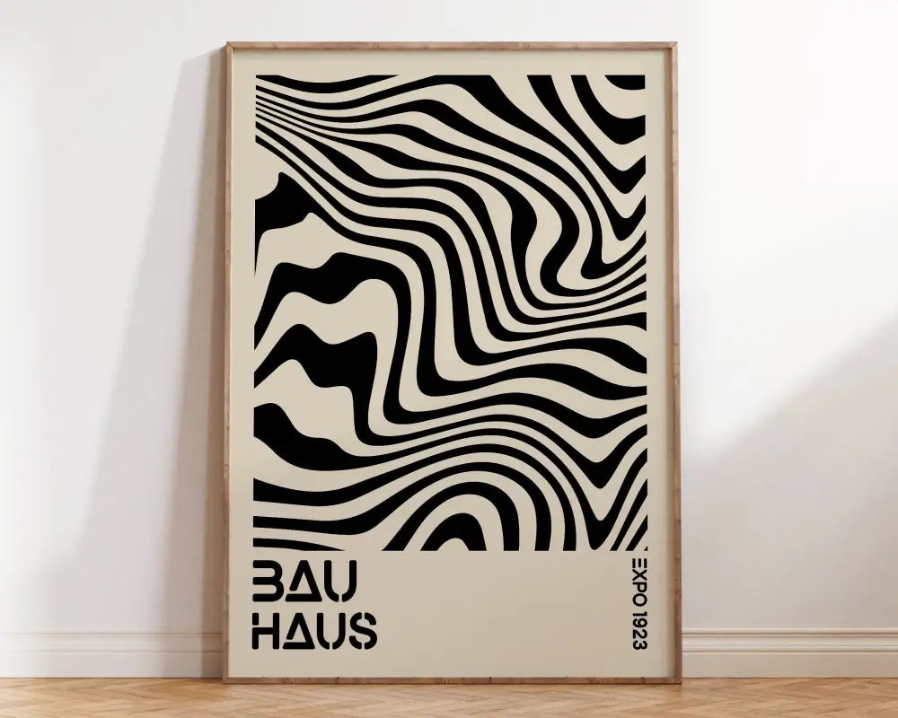 Bauhaus pastel geometric wall art canvas – living room framed poster