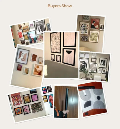 Bauhaus bright orange stripe poster living room wall decor