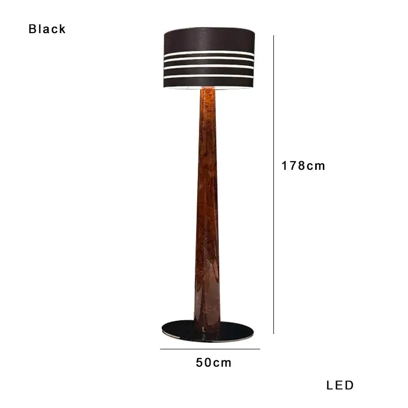 brown leather wooden floor lamp for living room