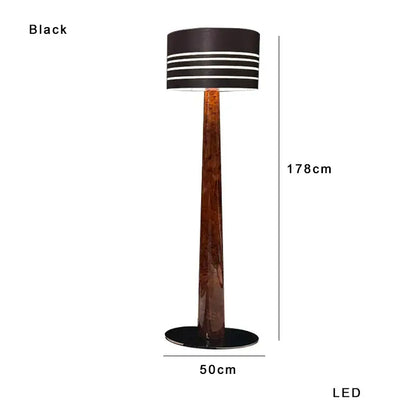 brown leather wooden floor lamp for living room