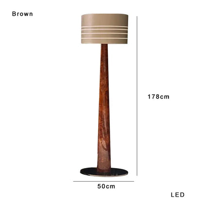 brown leather wooden floor lamp for living room