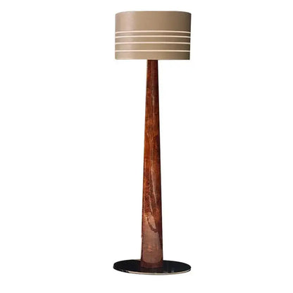 brown leather wooden floor lamp for living room